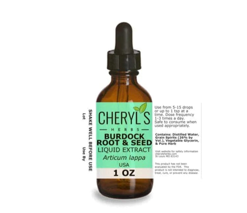 BURDOCK ROOT AND SEED LIQUID EXTRACT - Cheryls Herbs
