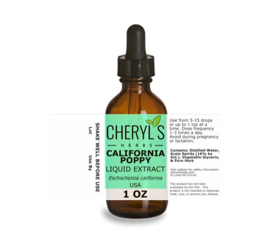 CALIFORNIA POPPY LIQUID EXTRACT - Cheryls Herbs