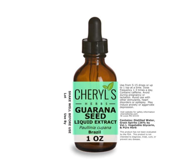 GUARANA SEED LIQUID EXTRACT * - Cheryls Herbs