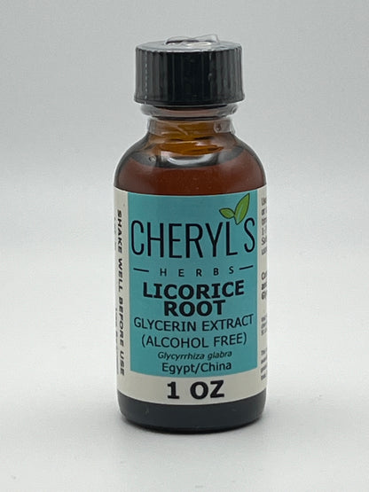 Cheryl's Herbs Licorice Root (Glycyrrhiza glabra) Glycerin Extract- Multi-System Support