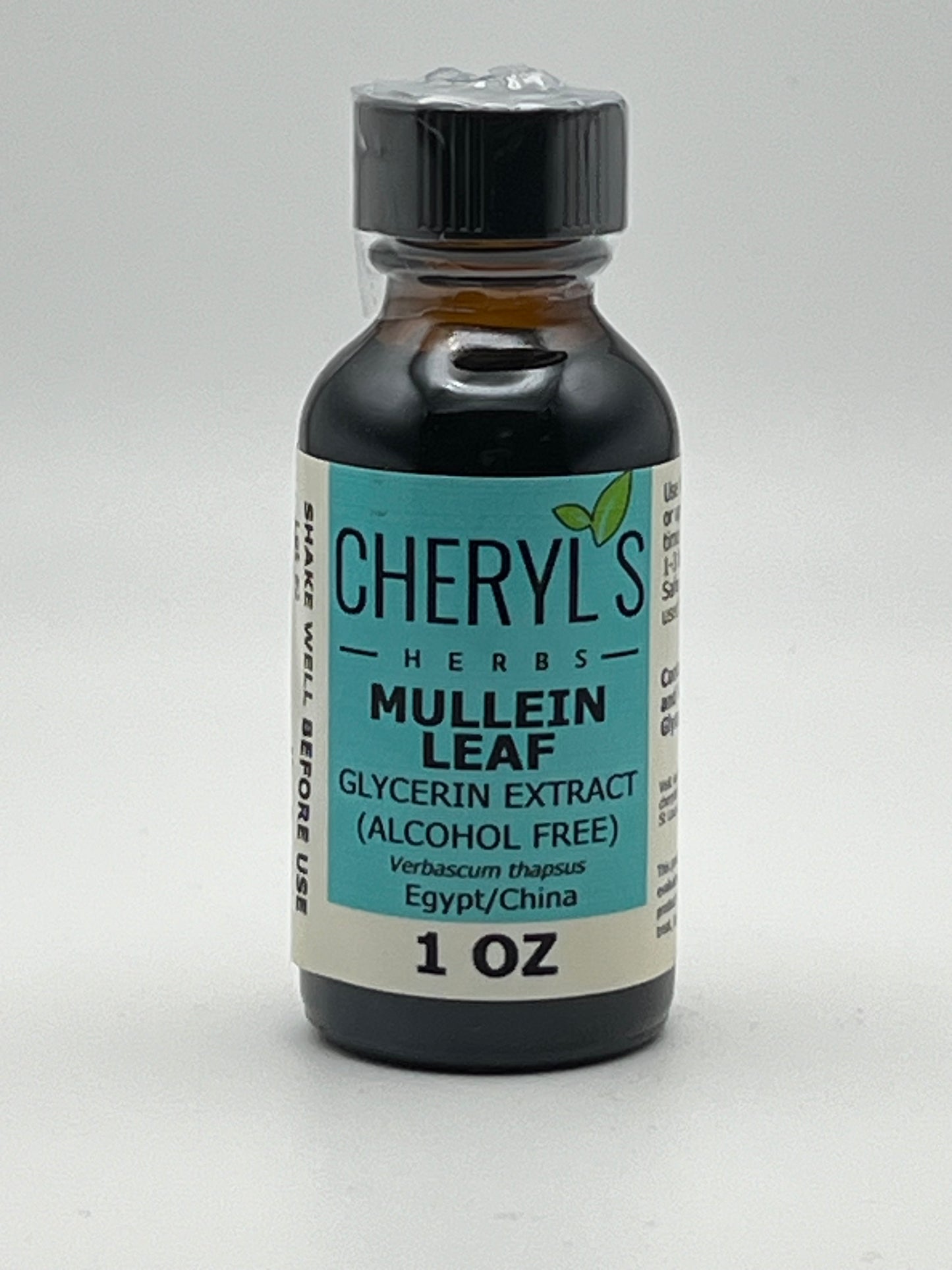 Cheryl's Herbs Mullein Leaf (Verbascum Thapsus) Glycerin Extract - Organic- Supports Respiratory Health