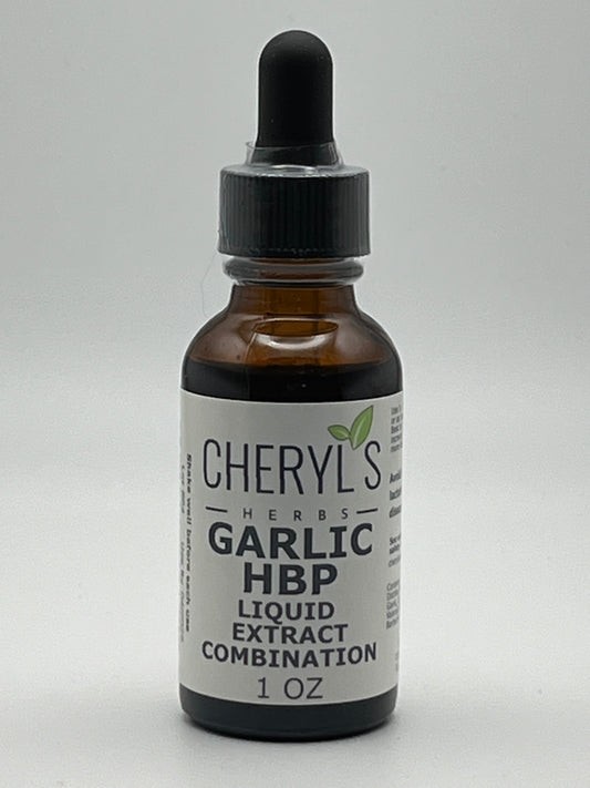 Cheryl's Herbs Garlic HBP Liquid Extract Combination- Organic- Supports Circulatory Health