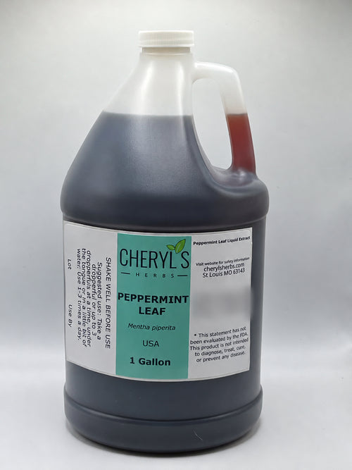 Cheryl’s Herbs peppermint gallon container