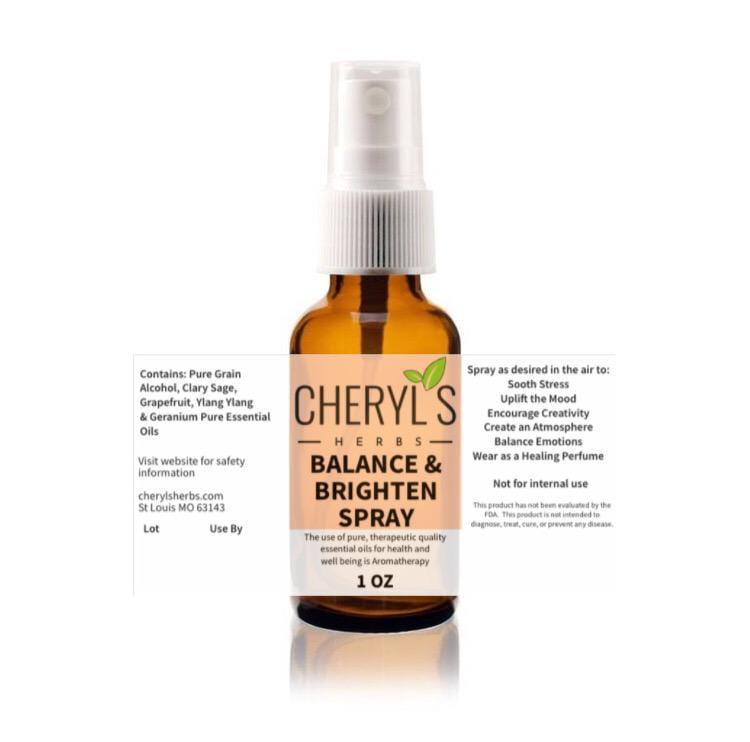BALANCE AND BRIGHTEN SPRAY - Cheryls Herbs