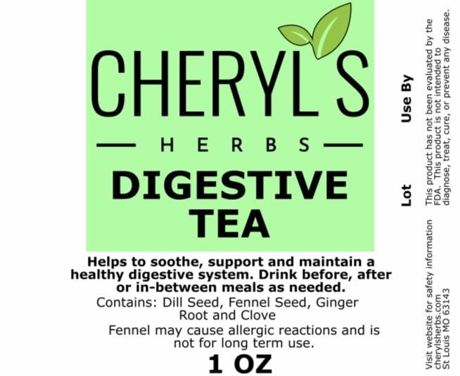 DIGESTIVE TEA - 100% ORGANIC - Cheryls Herbs