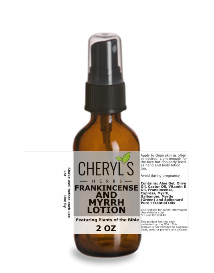 FRANKINCENSE MYRRH LOTION - Cheryls Herbs