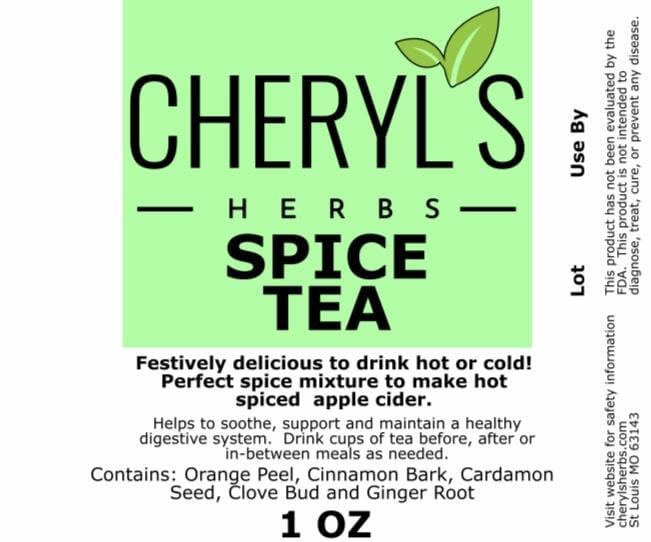 SPICE TEA - 100% ORGANIC - Cheryls Herbs