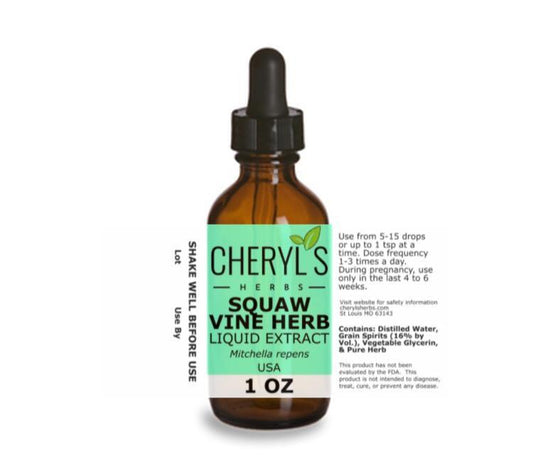 SQUAW VINE HERB LIQUID EXTRACT * - Cheryls Herbs