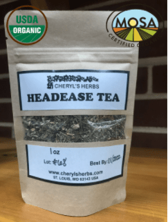 HEADEASE TEA - ORGANIC - Cheryls Herbs