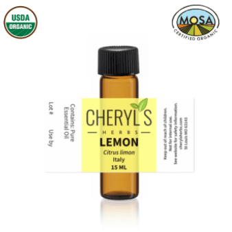 LEMON ESSENTIAL OIL - ORGANIC - Cheryls Herbs