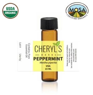 PEPPERMINT ESSENTIAL OIL - 100% ORGANIC - Cheryls Herbs