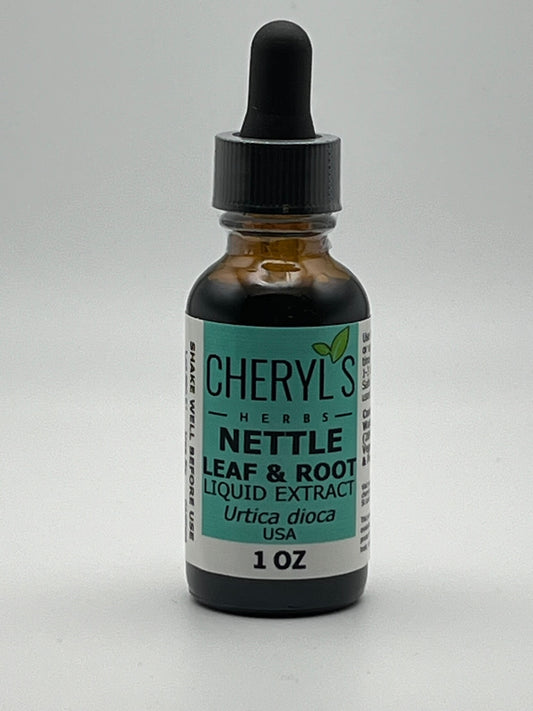 Cheryl's Herbs Nettle Leaf & Root Liquid Extract bottle with a white background