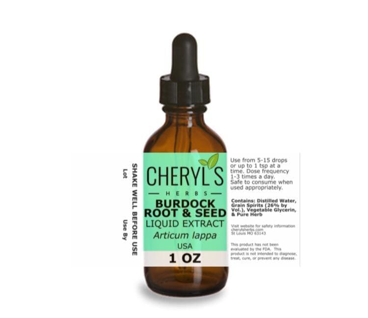 Burdock Liquid Herbal Extract (Arctium Lappa) - Cheryls Herbs ( bulk and wholesale )