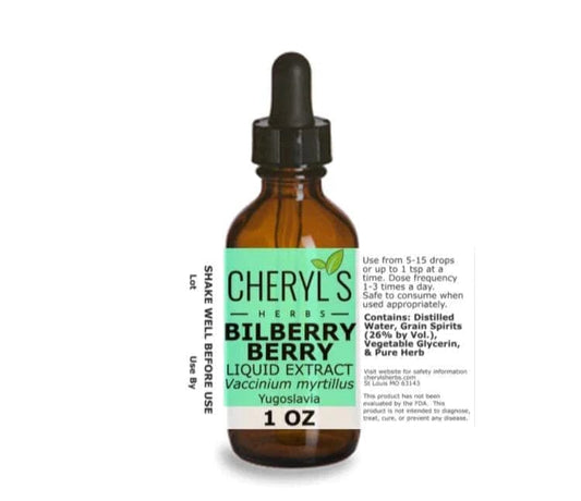 BILBERRY BERRY LIQUID EXTRACT - Cheryls Herbs