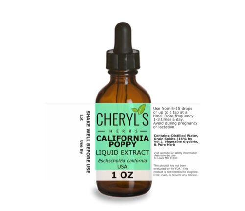 CALIFORNIA POPPY LIQUID EXTRACT - Cheryls Herbs