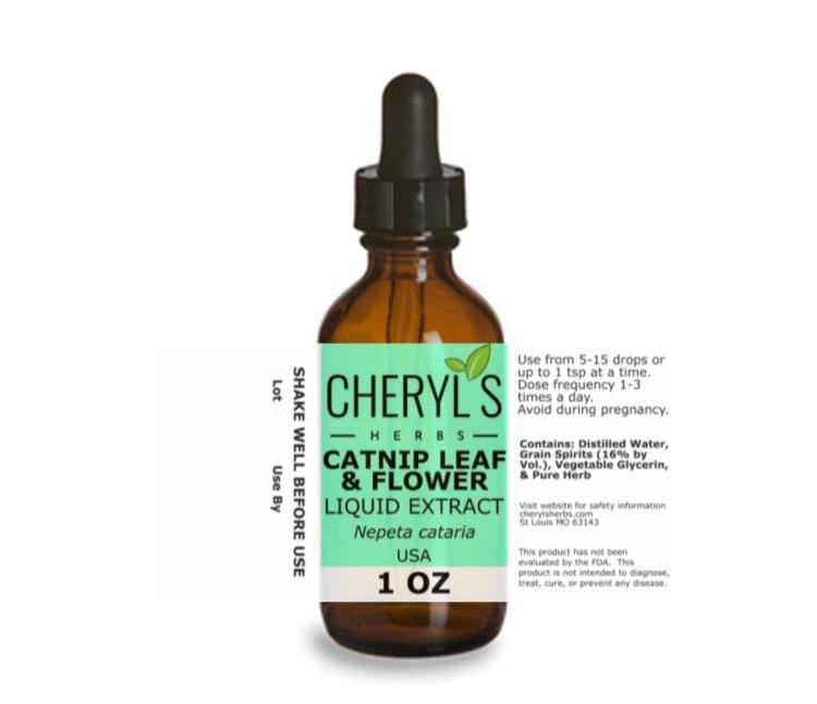 CATNIP LEAF AND FLOWER LIQUID EXTRACT - Cheryls Herbs