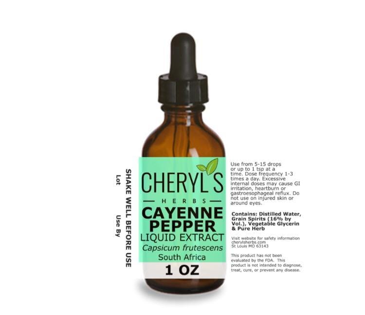 CAYENNE PEPPER LIQUID EXTRACT - Cheryls Herbs