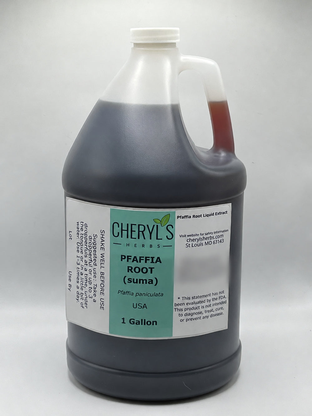 Cheryl’s Herbs pfaffia gallon container