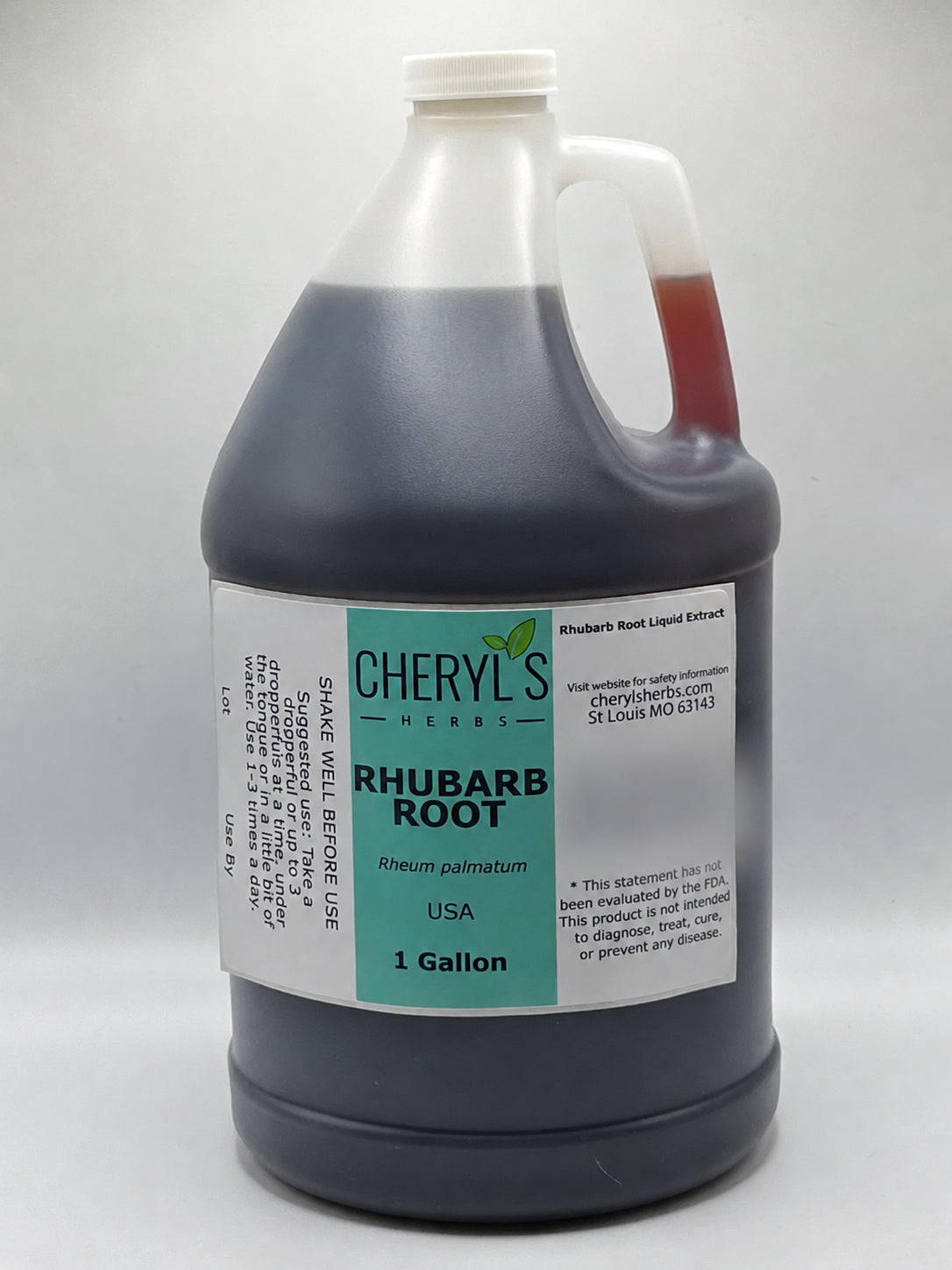 Cheryl’s Herbs rhubarb gallon container