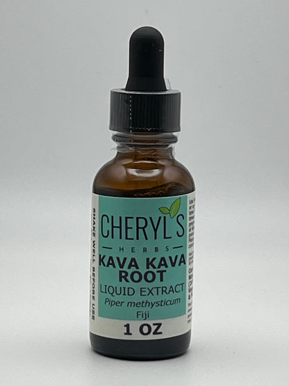 Cheryls Herbs Kava Kava Root (Piper Methysticum) Liquid Extract - Supports Nervous System Health