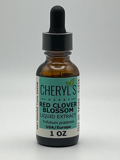 Cheryl's Herbs Red Clover Blossom (Trifolium pratense) Liquid Extract- Organic-