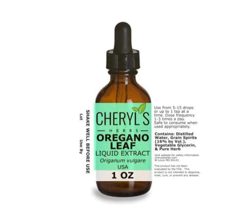 OREGANO LEAF LIQUID EXTRACT - Cheryls Herbs