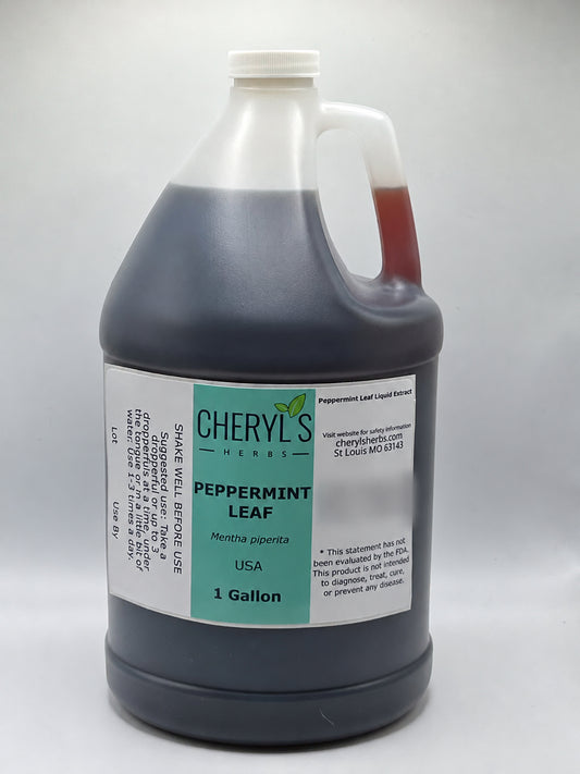 Cheryl’s Herbs peppermint gallon container
