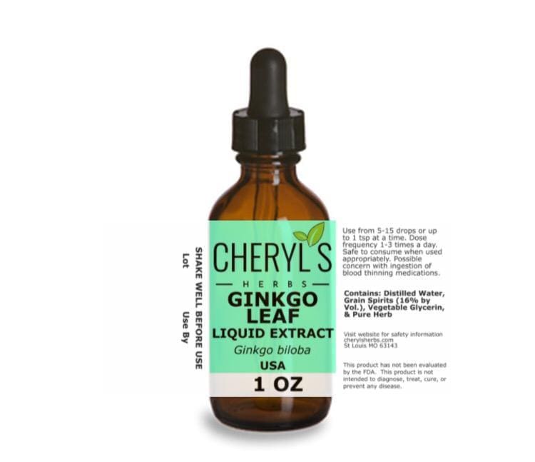 GINKGO LEAF LIQUID EXTRACT - Cheryls Herbs