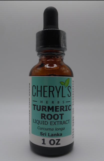 Cheryl's Herbs Turmeric (Curcuma Longa) Liquid Extract- Organic- Supports Multi-System Health