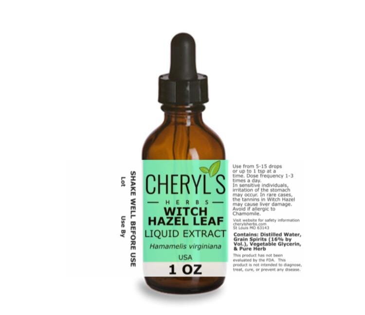 WITCH HAZEL LEAF AND TWIG LIQUID EXTRACT * - Cheryls Herbs