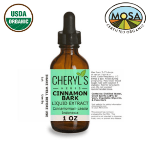 CINNAMON BARK LIQUID EXTRACT - ORGANIC - Cheryls Herbs