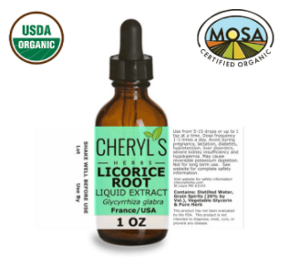LICORICE ROOT LIQUID EXTRACT - ORGANIC - Cheryls Herbs