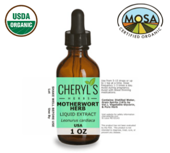 MOTHERWORT HERB LIQUID EXTRACT - ORGANIC - Cheryls Herbs