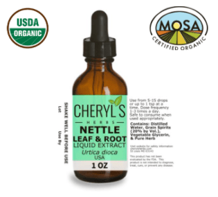 NETTLE LEAF, ROOT, AND SEED LIQUID EXTRACT - ORGANIC - Cheryls Herbs