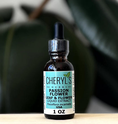 Cheryl's Herbs Passion Flower Herb (Passiflora Incarnata) Liquid Extract- Organic- Supports Nervous System Health - Cheryls Herbs
