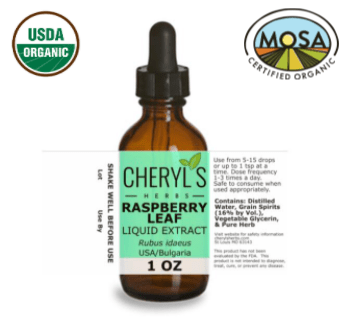 RASPBERRY LEAF LIQUID EXTRACT * - ORGANIC - Cheryls Herbs