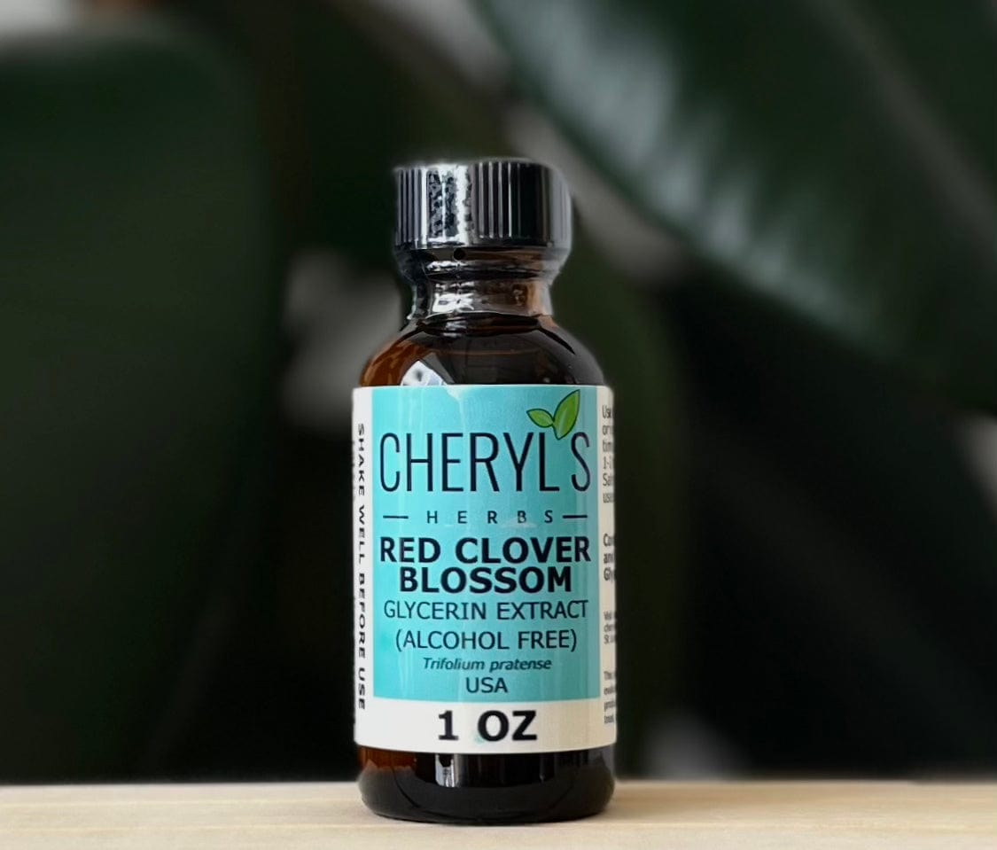 Cheryl's Herbs Red Clover Blossom (Trifolium pratense) Liquid Extract- Organic- - Cheryls Herbs