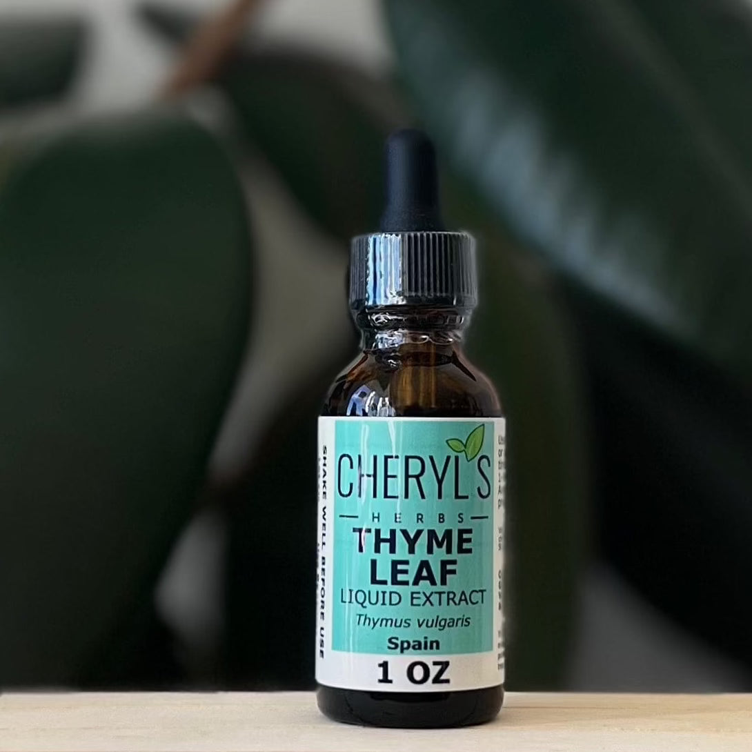 THYME LEAF AND FLOWER LIQUID EXTRACT - ORGANIC - Cheryls Herbs