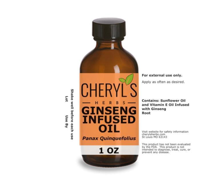 GINSENG INFUSED OIL - Cheryls Herbs
