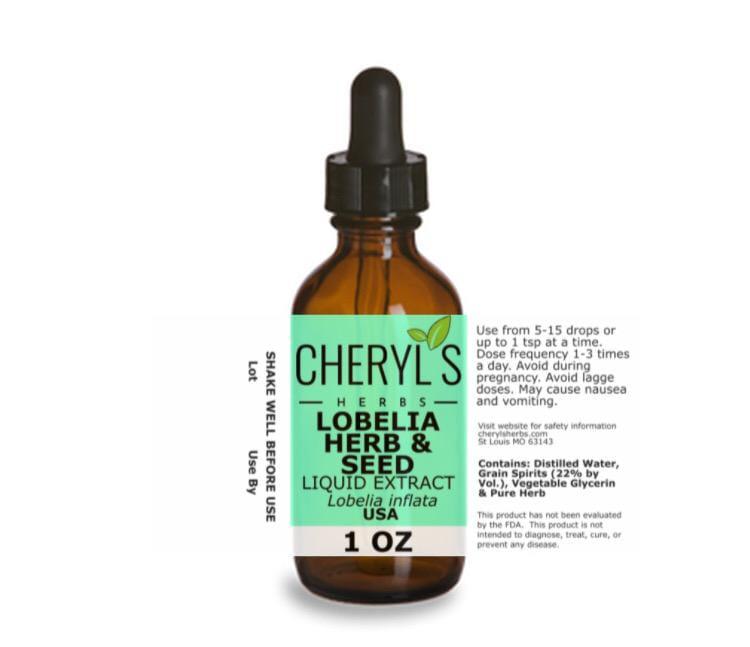 LOBELIA HERB AND SEED LIQUID EXTRACT - Cheryls Herbs