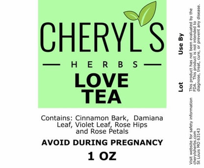 LOVE TEA - 100% ORGANIC - Cheryls Herbs