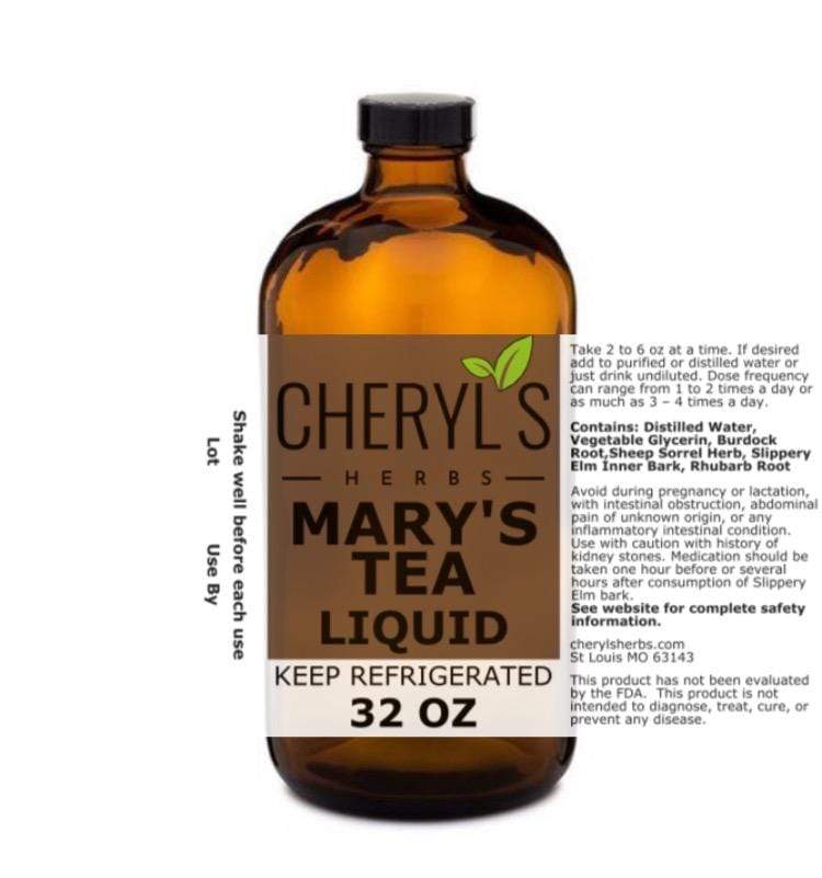 MARY'S TEA LIQUID - Cheryls Herbs