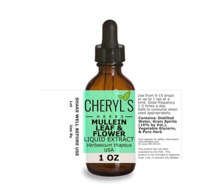 MULLEIN LEAF AND FLOWER LIQUID EXTRACT - Cheryls Herbs