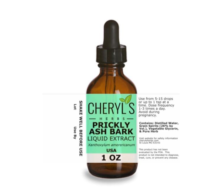PRICKLY ASH BARK LIQUID EXTRACT SOLD OUT NO LONGER SELL - Cheryls Herbs