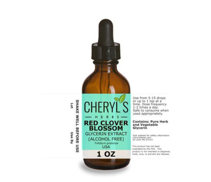 RED CLOVER BLOSSOM GLYCERIN EXTRACT - ORGANIC - Cheryls Herbs