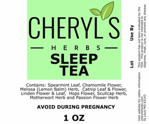 SLEEP TEA - 100% ORGANIC - Cheryls Herbs