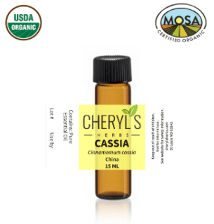 CASSIA ESSENTIAL OIL - 100% ORGANIC - Cheryls Herbs
