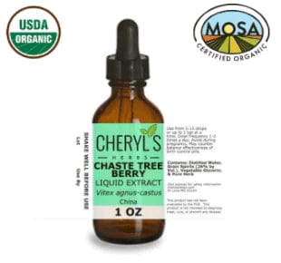 CHASTE TREE BERRY VITEX LIQUID EXTRACT - ORGANIC - Cheryls Herbs