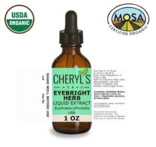 EYEBRIGHT HERB LIQUID EXTRACT - ORGANIC - Cheryls Herbs