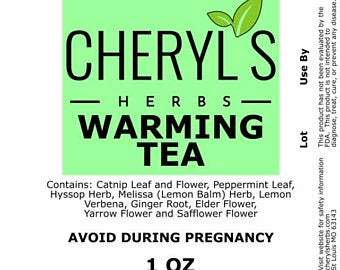 WARMING TEA - 100% ORGANIC - Cheryls Herbs